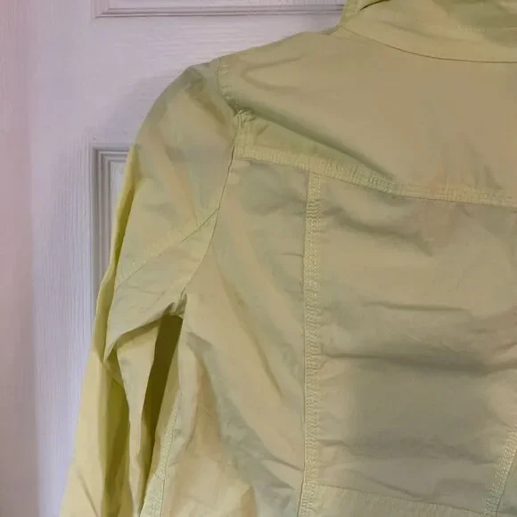 Chico’s Light Jacket Women’s Size 0 Yellow Zipper Pockets Long Sleeve - Picture 9 of 14